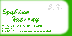 szabina hutiray business card